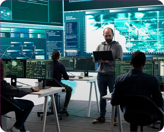 Cybersecurity control room
